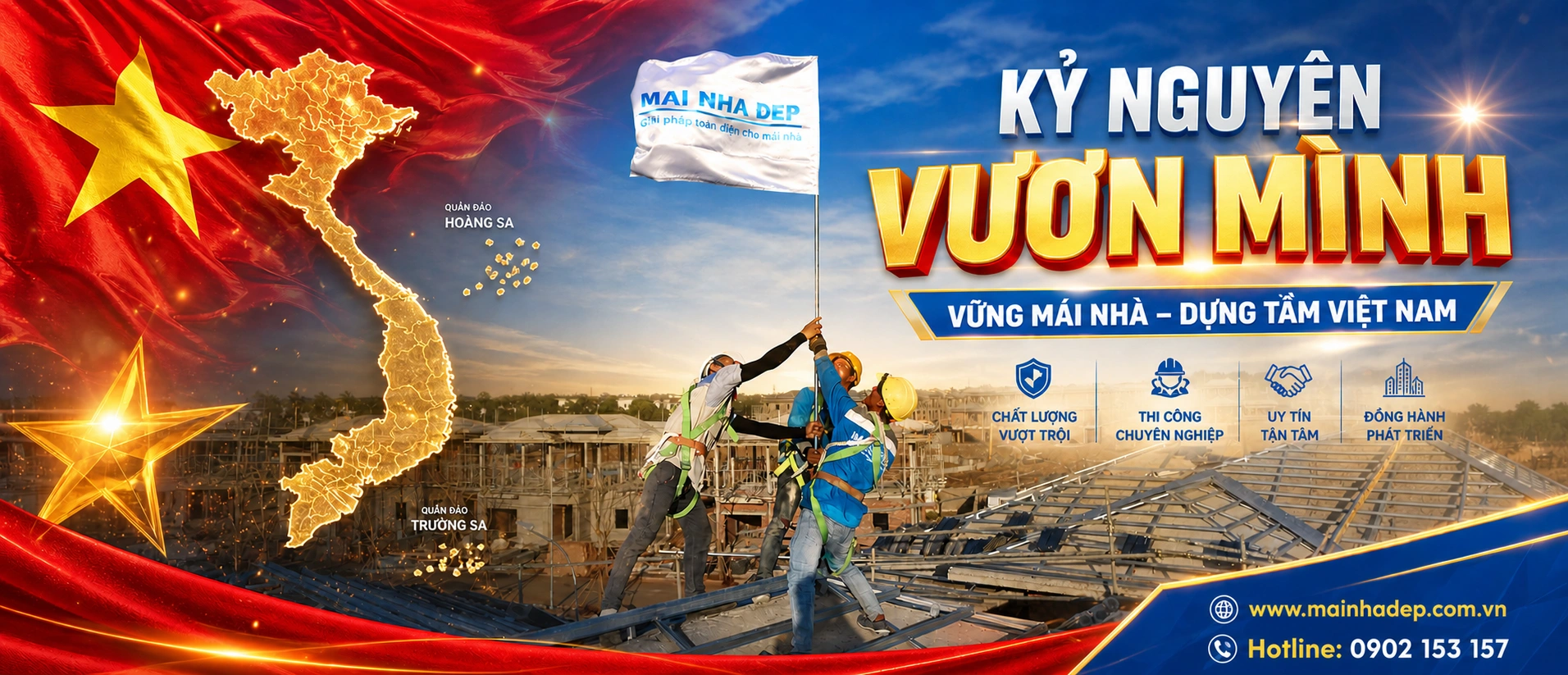 Mái nhà đẹp thi công mái ngói